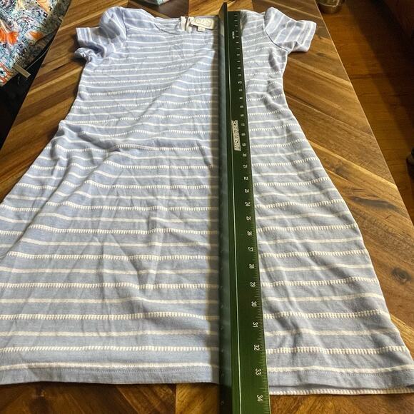 STS Sail to Sable Dress Striped Shift Blue White Sailor Nautical Sz‎ M Stretch - Picture 6 of 7